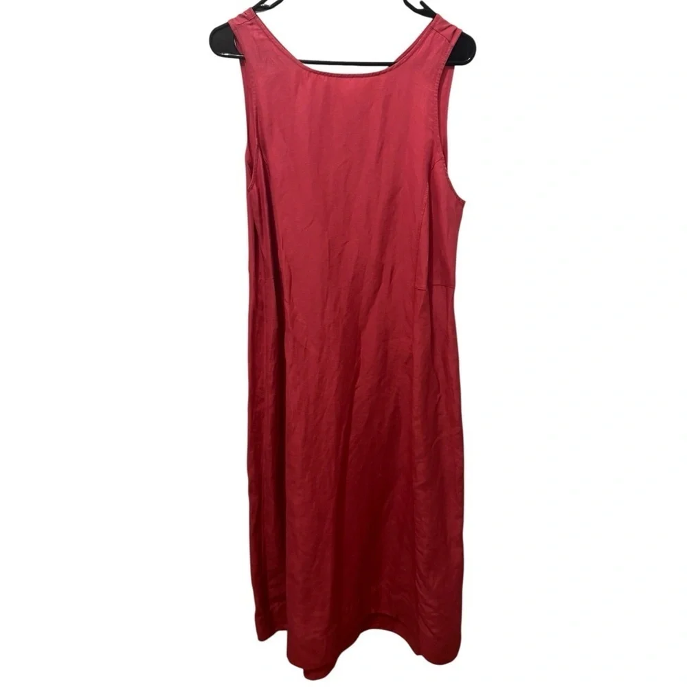 J. Jill Pink Linen Blend Sleeveless Dress Size Medium